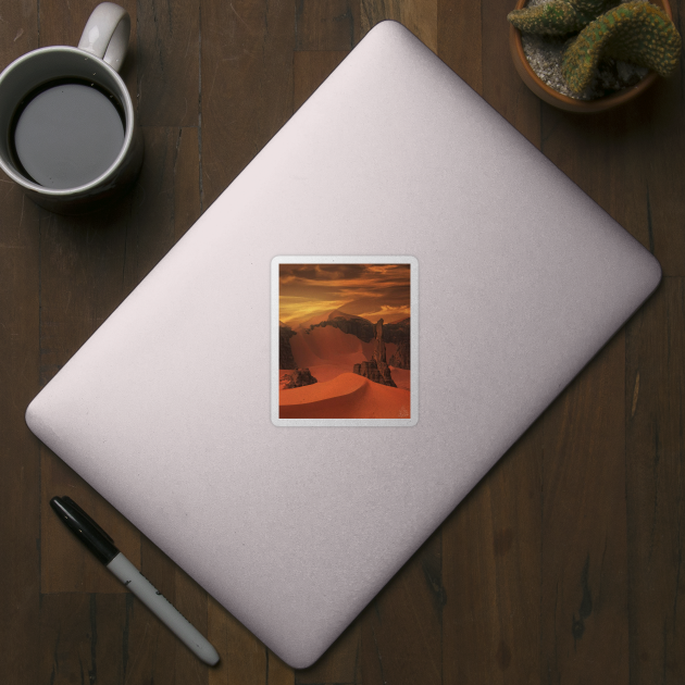 Sunset in the Red Desert Sands Gift For family &amp; Best Frend by RedoneDesignART